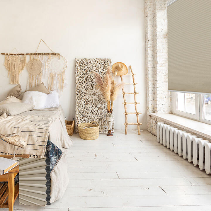 繭綢標準型單循環遮光蜂巢簾 (Pongee)