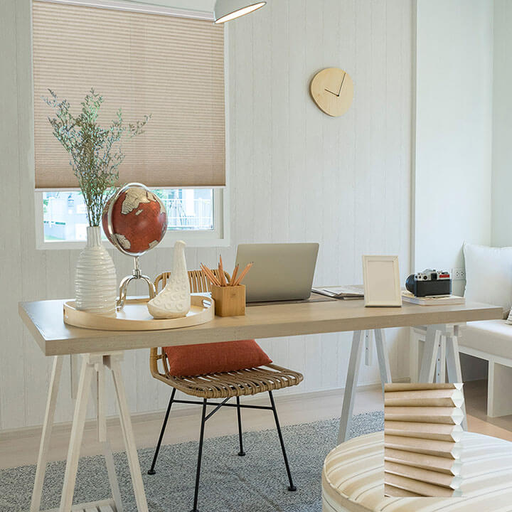 繭綢標準型單循環半透光蜂巢簾 (Pongee)