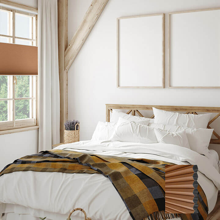 紅陶雙循環上下開合遮光蜂巢簾 (Terra Cotta)