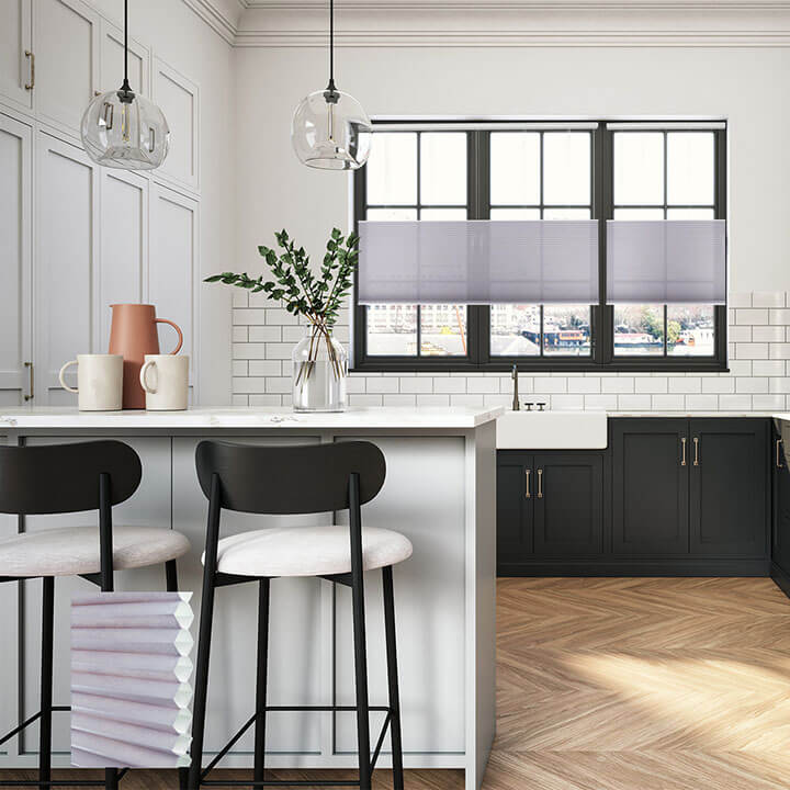 紫藤雙循環上下開合半透光蜂巢簾 (Wisteria)