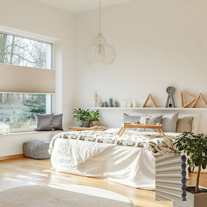 繭綢雙循環上下開合遮光蜂巢簾 (Pongee)