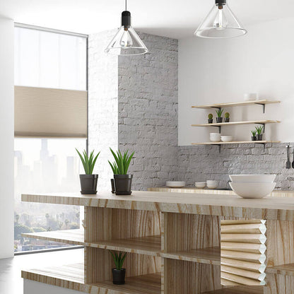 繭綢雙循環上下開合半透光蜂巢簾 (Pongee)